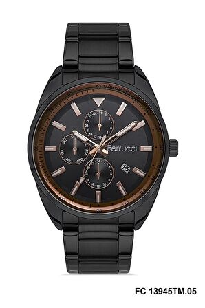Ferrucci Siyah 1. Sınıf Çelik Kordon Erkek Kol Saati