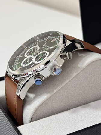 FERRUCCİ ERKEK KOL SAATİ ÇELİK KASA DAYANIKLI DERİ KORDON 30 METRE SUYA DAYANIKLI