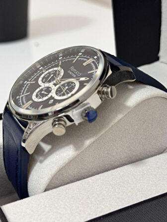 FERRUCCİ ERKEK KOL SAATİ ÇELİK KASA DAYANIKLI DERİ KORDON 30 METRE SUYA DAYANIKLI