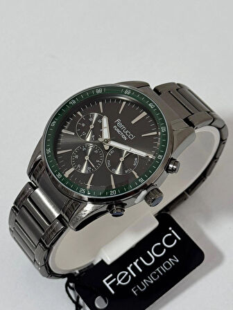 FERRUCCİ ERKEK KOL SAATİ ÇELİK KASA TÜM FONKSİYONLAR AKTİF 30 METRE SUYA DAYANIKLI