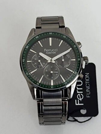 FERRUCCİ ERKEK KOL SAATİ ÇELİK KASA TÜM FONKSİYONLAR AKTİF 30 METRE SUYA DAYANIKLI