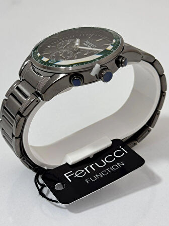 FERRUCCİ ERKEK KOL SAATİ ÇELİK KASA TÜM FONKSİYONLAR AKTİF 30 METRE SUYA DAYANIKLI