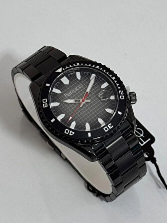 FERRUCCİ ERKEK KOL SAATİ SİYAH 30 METRE SUYA DAYANIKLI ÇELİK KASA