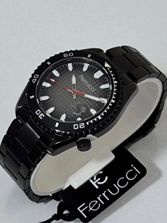 FERRUCCİ ERKEK KOL SAATİ SİYAH 30 METRE SUYA DAYANIKLI ÇELİK KASA