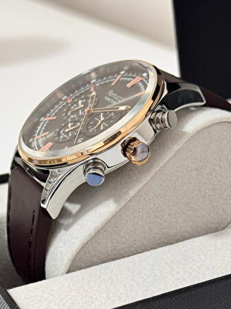 FERRUCCİ ERKEK KOL SAATİ ÇELİK KASA DAYANIKLI DERİ KORDON 30 METRE SUYA DAYANIKLI