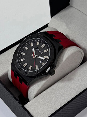 FERRUCCİ ERKEK KOL SAATİ ÇELİK KASA DAYANIKLI SİLİKON KORDON 30 METRE SUYA DAYANIKLI