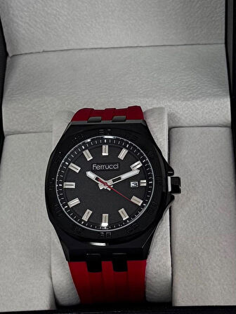 FERRUCCİ ERKEK KOL SAATİ ÇELİK KASA DAYANIKLI SİLİKON KORDON 30 METRE SUYA DAYANIKLI