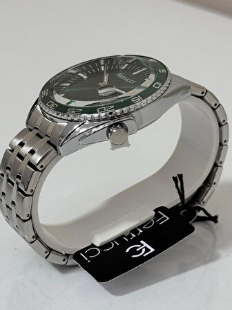 FERRUCCİ ERKEK KOL SAATİ ÇELİK KASA İÇİ YEŞİL 30 METRE SUYA DAYANIKLI