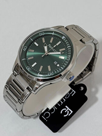 FERRUCCİ ERKEK KOL SAATİ ÇELİK KASA BOMBELİ CAM 30 METRE SUYA DAYANIKLI