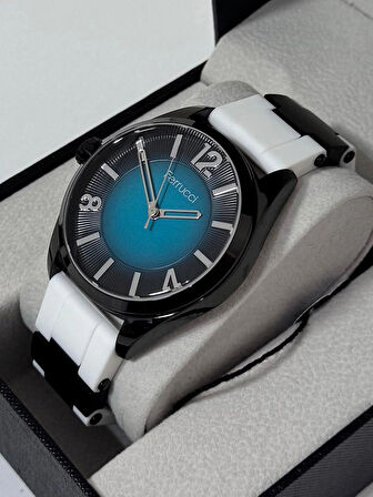 FERRUCCİ ERKEK KOL SAATİ ÇELİK KASA DAYANIKLI SİLİKON KORDON 30 METRE SUYA DAYANIKLI