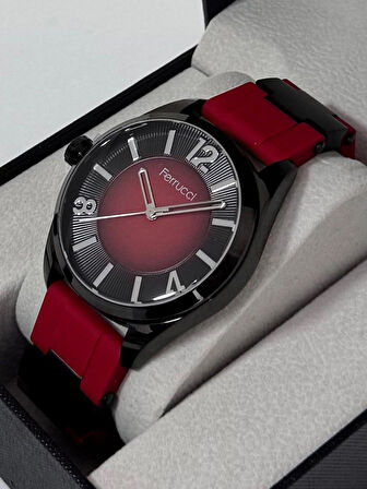 FERRUCCİ ERKEK KOL SAATİ ÇELİK KASA SİLİKON KORDON 30 METRE SUYA DAYANIKLI