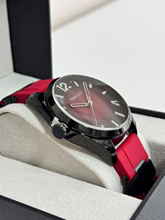 FERRUCCİ ERKEK KOL SAATİ ÇELİK KASA SİLİKON KORDON 30 METRE SUYA DAYANIKLI