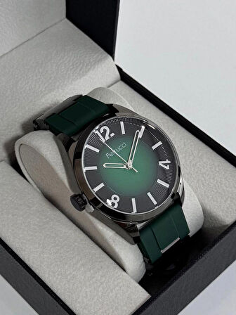 FERRUCCİ ERKEK KOL SAATİ ÇELİK KASA DAYANIKLI SİLİKON KORDON 30 METRE SUYA DAYANIKLI