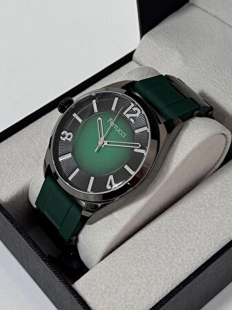 FERRUCCİ ERKEK KOL SAATİ ÇELİK KASA DAYANIKLI SİLİKON KORDON 30 METRE SUYA DAYANIKLI