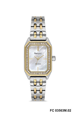 Ferrucci FC03563M.02 Gri Gold Köşeli 24 mm Kadın Kol Saati