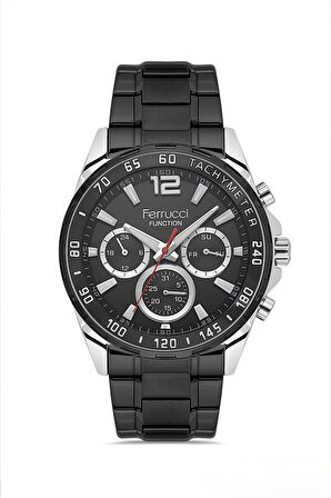 Ferrucci Siyah Çelik Kordon Erkek Kol Saati L03577M.03 