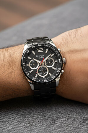 Ferrucci Siyah Çelik Kordon Erkek Kol Saati L03577M.03 