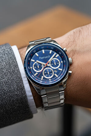 Ferrucci Gümüş Çelik Kordon Erkek Kol Saati L03616M.05 