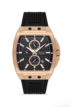 Ferrucci Siyah Silikon Kordon Erkek Kol Saati L03297S.03 