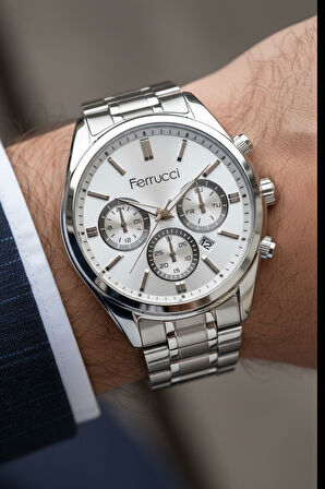 Ferrucci Gümüş Çelik Kordon Erkek Kol Saati L03634M.01 