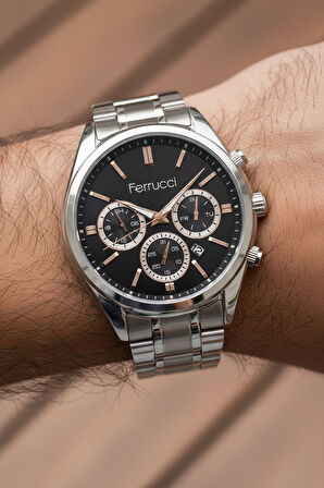 Ferrucci Gümüş Çelik Kordon Erkek Kol Saati L03634M.02 