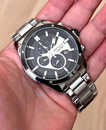 Ferrucci Spor Şık Model Fonksiyonlu&Takvimli Erkek Kol Saat+Bileklik