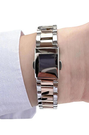 Ferrucci Rosegold Taşlı Model Kadın Kol Saat Kombin+%100 Çelik Kolye Hediye