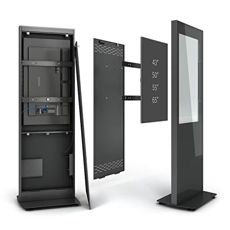 C01 65" Digital Signage Totem + iiYama LH6560UHS-B2AG Signage Monitör