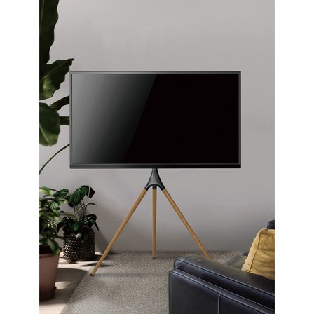 Şövalye Tipi Tv Standı 45-65 Inç | Ahşap & Metal | 180° Döner | 32 kg Taşıma Kapasiteli