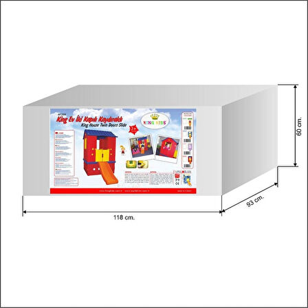 King Kids King Ev Iki Kapılı Kaydıraklı Yeşil