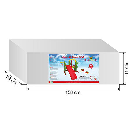 King Kids Kaydıraklı Salıncak Set A Yeşil