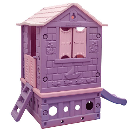 King Ev İki Kapılı Kaydıraklı Pembe 