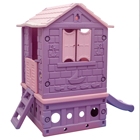 King Ev İki Kapılı Kaydıraklı Pembe