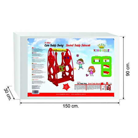 King Kids Sevimli Teddy Salıncak