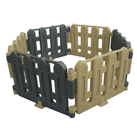 Oyun Çiti - Gri/Krem