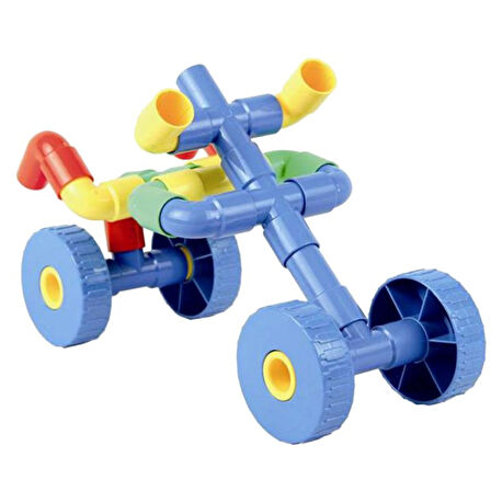 King Kids Tekerlekli Boru Lego 72 Parça