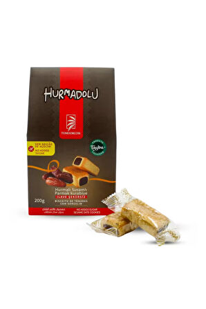 HURMADOLU HURMALI SUSAMLI PARMAK KURABİYE 200GR (KAHVERENGİ KUTU)
