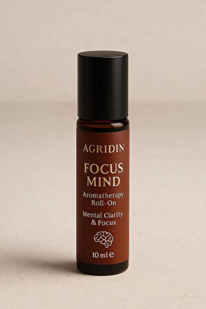 Agridin Focus Mind Roll-On 10 ml – 100% Doğal Aromaterapi ile Zihin Açıklığı ve Odaklanma Desteği