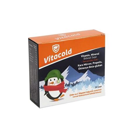 Vitacold Vitamin, Mineral Bitkisel Saşe Takviye Edici Gıda 20 Saş