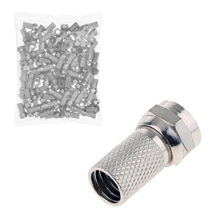 F KONNEKTÖR RG6 GENİŞ STANDART (100 ADET) ETC