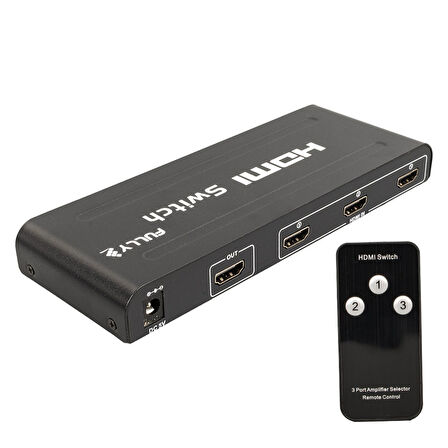 Fully G-538H 3 Giriş 1 Çıkış Hdmi Switcher Toplayıcı