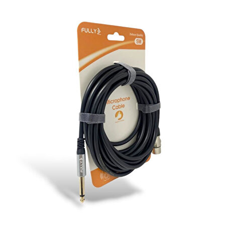 FULLY XLR Dişi-6.3mm Gitar Erkek Jaklı Kablo 5Metre