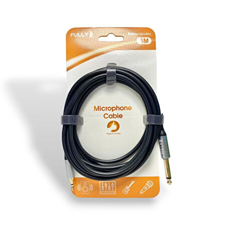FULLY 3metre 6.3mm Mono - 3.5mm Stereo Kablo