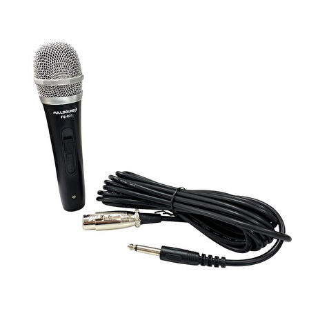 FullSound FS-821 Kablolu El Tipi Mikrofon 5Metre Kablolu