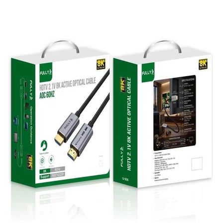 FULLY 8K 2.1V Fiber Optik HDMI Kablo - 20Metre 7680x4320P