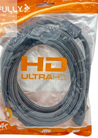 Fully G-507B 19+1 Pin V2.0 4K 60Hz 3 Metre Örgülü Gold HDMI Kablo