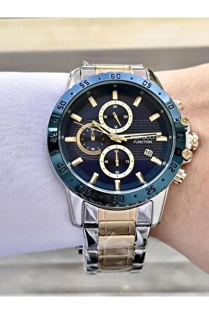 Ferrucci 1.Sınıf Çelik Multifonksiyonlu Takvimli Su Geçirmez Erkek Kol Saati