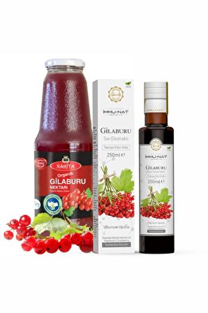 Gilaburu Sıvı Ekstrakt 250 ML + Şekersiz Gilaburu Suyu