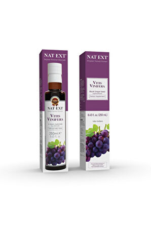 Nat Ext Vıtıs Vınıfera Siyah Üzüm Çekideği Sıvı Ekstraktı 250 ml