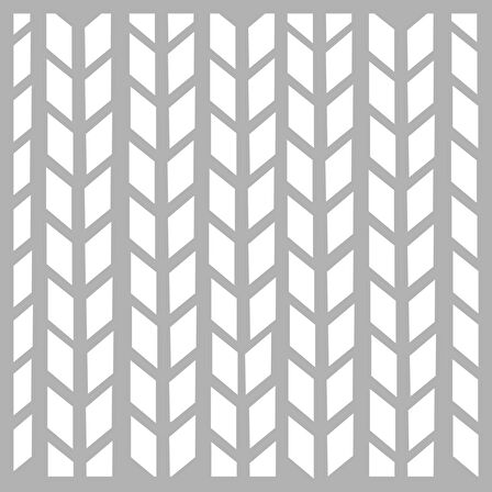 Geometrik Şekil Stencil Boyama şablonu 30x30 cm, Duvar Stencil, Fayans Stencil, Mobilya Stencil